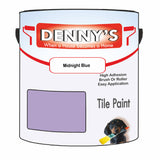 Denny's Tile Paint For Kitchen Tile Colour- Midnight Blue - Wipe-Clean Grease-Resistant Refresh
