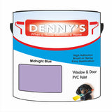Denny's Plastic Paint For Windows Colour- Midnight Blue - Weatherproof Fade-Safe Upvc