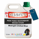 Denny's Stain Paint For Fences Colour- Midnight Chilled Blue - Weatherproof Uv-Safe Protect