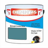 Denny's Plastic Paint For Windows Colour- Midnight Coolant Blue - Weatherproof Fade-Safe Upvc