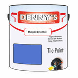 Denny's Tile Paint For Bathroom Tile Colour- Midnight Dyno Blue - Moistureproof Easy-Clean Makeover