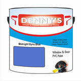 Denny's Plastic Paint For Windows Colour- Midnight Dyno Blue - Weatherproof Fade-Safe Upvc