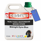 Denny's Stain Paint For Fences Colour- Midnight Dyno Blue - Weatherproof Uv-Safe Protect