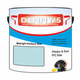 Denny's Plastic Paint For Windows Colour- Midnight Harbour Blue - Weatherproof Fade-Safe Upvc