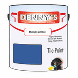 Denny's Tile Paint For Commercial Areas Colour- Midnight Jet Blue - High-Traffic Durable Easy-Clean