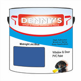 Denny's Plastic Paint For Windows Colour- Midnight Jet Blue - Weatherproof Fade-Safe Upvc