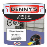Denny's Floor Paint For Grip Coating Colour- Midnight Marine Blue - Anti-Slip Hardwearing Safe