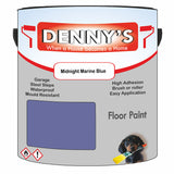 Denny's Floor Paint For Sheds Colour- Midnight Marine Blue - Durable Anti-Slip Weatherproof