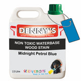 Denny's Stain Paint For Fences Colour- Midnight Petrol Blue - Weatherproof Uv-Safe Protect