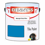 Denny's Tile Paint For Commercial Areas Colour- Midnight Petrol Blue - High-Traffic Durable Easy-Clean
