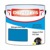Denny's Plastic Paint For Windows Colour- Midnight Petrol Blue - Weatherproof Fade-Safe Upvc