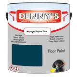 Denny's Floor Paint For Sheds Colour- Midnight Skyline Blue - Durable Anti-Slip Weatherproof