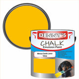 Denny's Chalk Paint For Walls Colour- Mimosa Candle Lemon Yellow - Matte Wipe-Clean Coverage