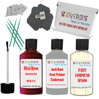 Mini Adventurine Red Car Detailing Paint and polish finishing kit