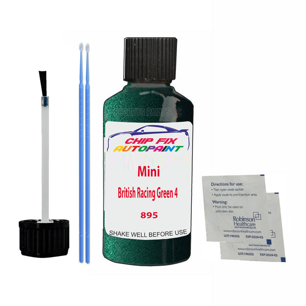 Mini British Racing Green 4 Touch Up Paint Code 895 Scratch Repair Kit