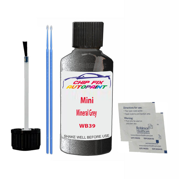 Mini Mineral Grey Touch Up Paint Code WB39 Scratch Repair Kit