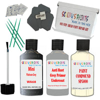 Mini Platinum Grey Car Detailing Paint and polish finishing kit