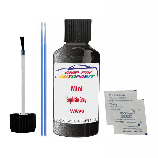 Mini Sophisto Grey Touch Up Paint Code WA90 Scratch Repair Kit