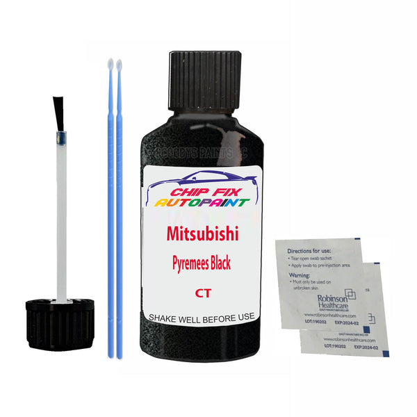 Mitsubishi Pyremees Black Touch Up Paint Code CT Scratch Repair Kit