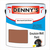 Denny's Emulsion Paint For Walls Colour- Mink Hearth Earth Brown - Matte Wipe-Clean Durable Coverage