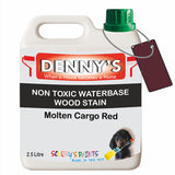 Denny's Stain Paint For Fences Colour- Molten Cargo Red - Weatherproof Uv-Safe Protect