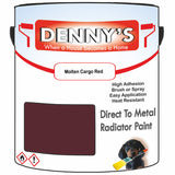 Denny's High Temp Paint For Grilles Colour- Molten Cargo Red - Heatproof Rustguard Durable