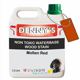 Denny's Stain Paint For Fences Colour- Molten Red - Weatherproof Uv-Safe Protect