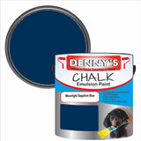 Denny's Chalk Paint For Furniture Colour- Moonlight Sapphire Blue - Matte Scuffproof Refresh