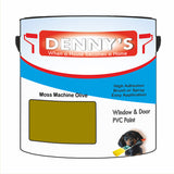 Denny's Plastic Paint For Windows Colour- Moss Machine Olive - Weatherproof Fade-Safe Upvc