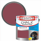 Denny's Chalk Paint For Walls Colour- Mulberry Carmine Red - Matte Wipe-Clean Coverage