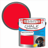 Denny's Chalk Paint For Furniture Colour- Mulberry Carmine Rose Red - Matte Scuffproof Refresh