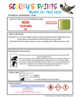 Nissan Micra Yellow Green Jad Health and safety instructions for use