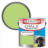 Denny's Chalk Paint For Walls Colour- Natural Olive Thyme Green - Matte Wipe-Clean Coverage