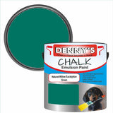 Denny's Chalk Paint For Walls Colour- Natural Willow Eucalyptus Green - Matte Wipe-Clean Coverage