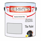 Denny's Tile Paint For Kitchen Tile Colour- Nautical Anchor Blue - Wipe-Clean Grease-Resistant Refresh