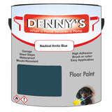 Denny's Floor Paint For Sheds Colour- Nautical Arctic Blue - Durable Anti-Slip Weatherproof