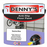 Denny's Floor Paint For Grip Coating Colour- Nautical Blue - Anti-Slip Hardwearing Safe