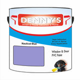 Denny's Plastic Paint For Windows Colour- Nautical Blue - Weatherproof Fade-Safe Upvc