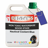 Denny's Stain Paint For Decking Colour- Nautical Coolant Blue - Anti-Slip Weatherproof Nourish
