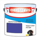 Denny's Plastic Paint For Windows Colour- Nautical Coolant Blue - Weatherproof Fade-Safe Upvc