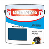 Denny's Plastic Paint For Windows Colour- Nautical Jet Blue - Weatherproof Fade-Safe Upvc