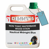 Denny's Stain Paint For Fences Colour- Nautical Midnight Blue - Weatherproof Uv-Safe Protect