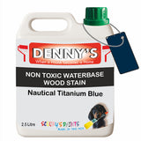 Denny's Stain Paint For Fences Colour- Nautical Titanium Blue - Weatherproof Uv-Safe Protect