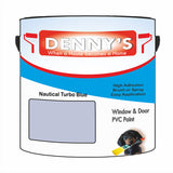 Denny's Plastic Paint For Windows Colour- Nautical Turbo Blue - Weatherproof Fade-Safe Upvc