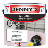 Denny's Floor Paint For Grip Coating Colour- Neutral Mauve - Anti-Slip Hardwearing Safe