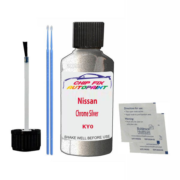 Nissan Chrome Silver Touch Up Paint Code KY0 Scratch Repair Kit