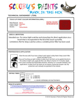 Instructions for use Nissan Flame Red Car Paint