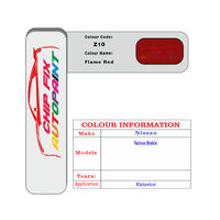 Paint Code Loacation Nissan Flame Red
