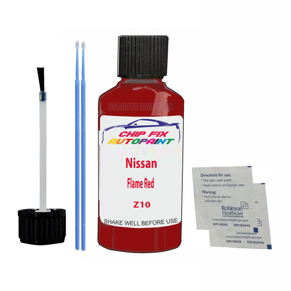Nissan Flame Red Touch Up Paint Code Z10 Scratch Repair Kit