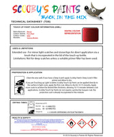 Instructions for use Nissan Force Red Car Paint